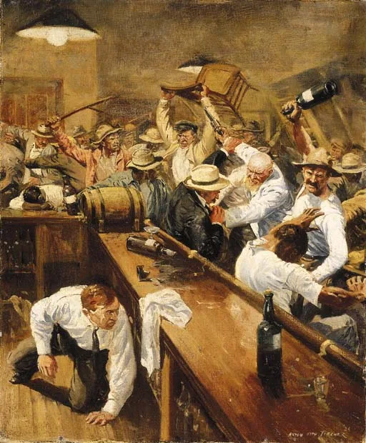 Verekedés a kékesdi nagyvendéglőben 1899 telén