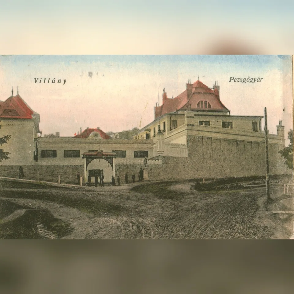 A villányi pezsgőgyár épülete az 1910-es évek első felében