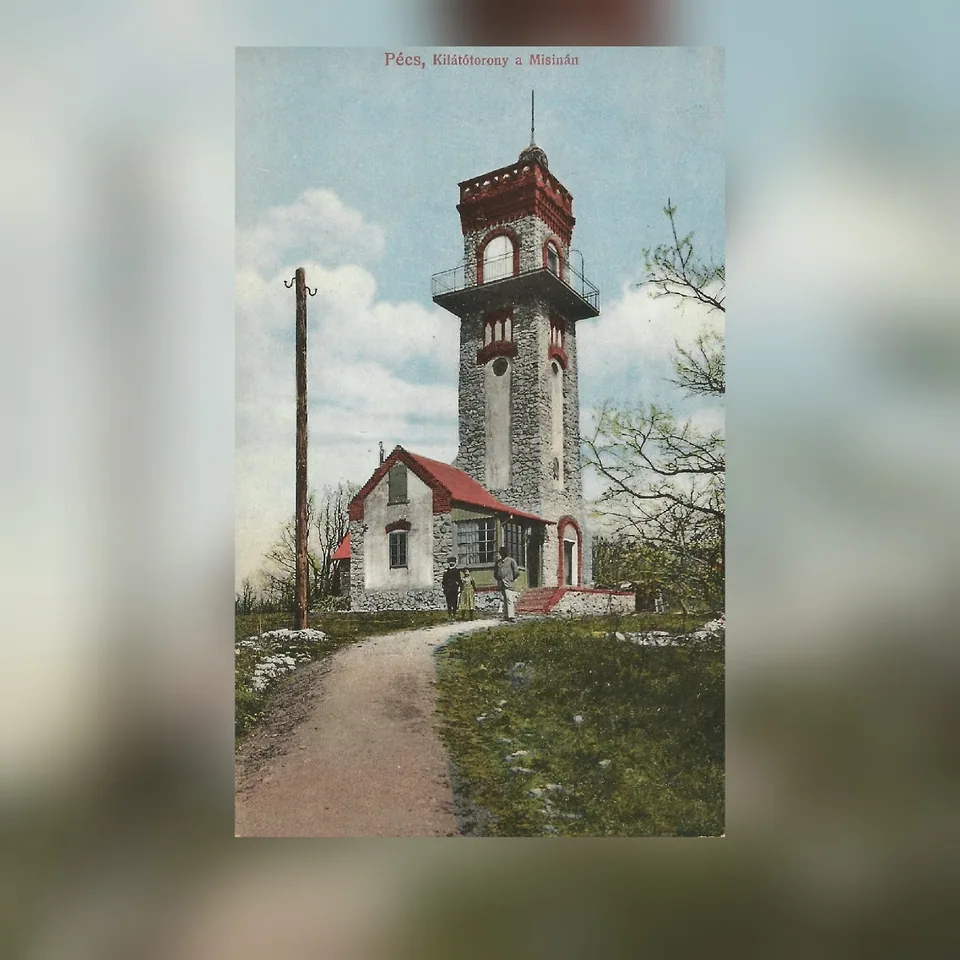 A misinai kilátó a Mecseken 1914 körül