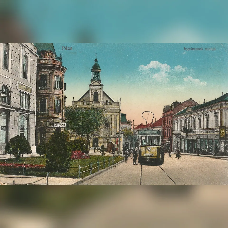 A pécsi Irgalmasok utcája 1916 körül
