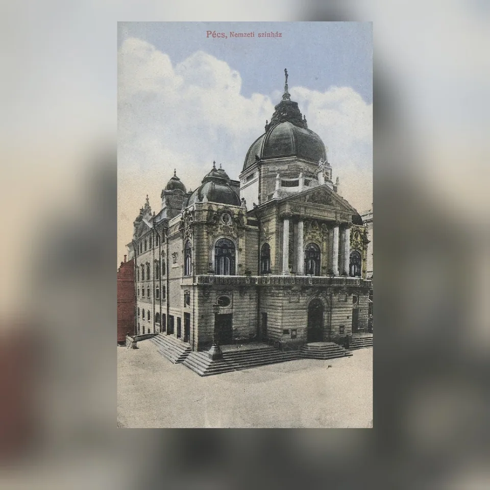 A Pécsi Nemzeti Színház épülete 1913 körül