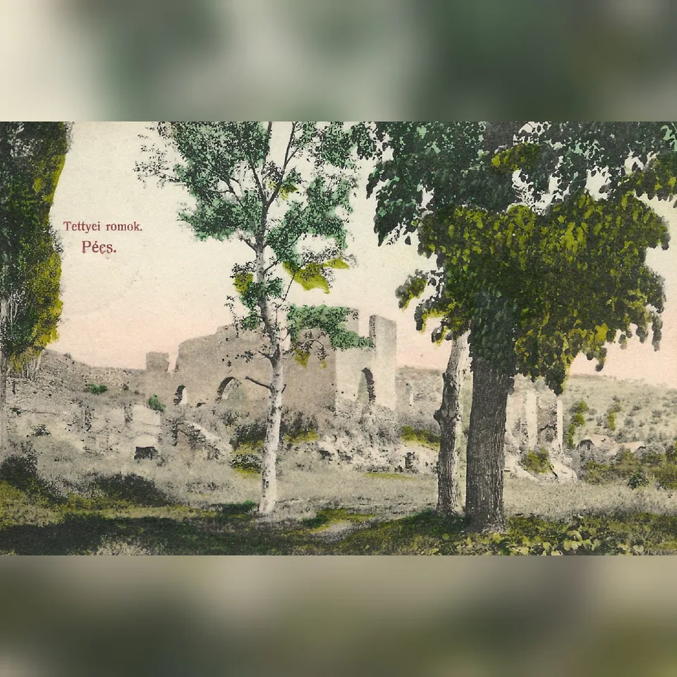 A tettyei palota romjai 1910 körül