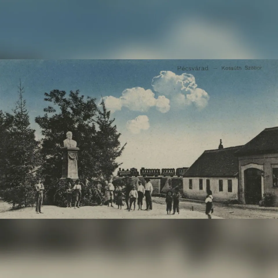 A pécsváradi Kossuth-szobor 1913 körül