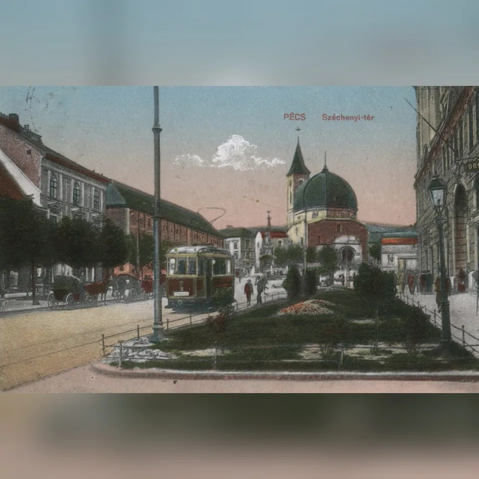 A pécsi Széchenyi tér 1914 körül
