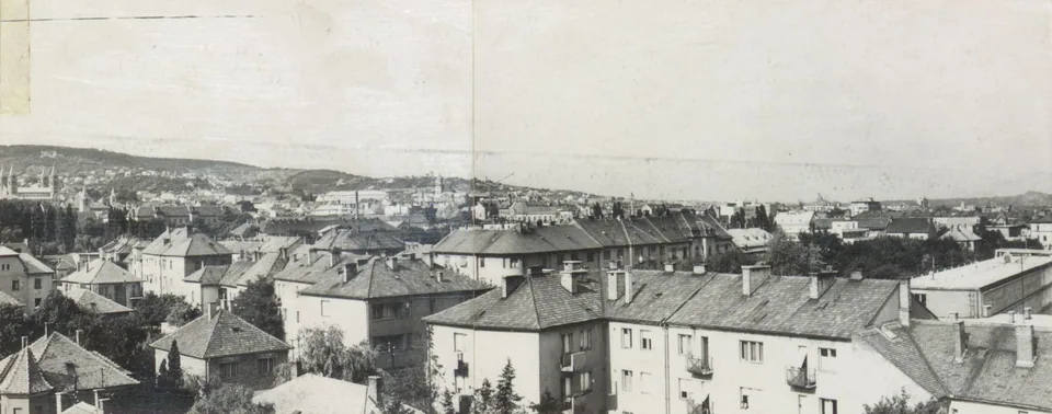 Pécs látképe 1969 körül
