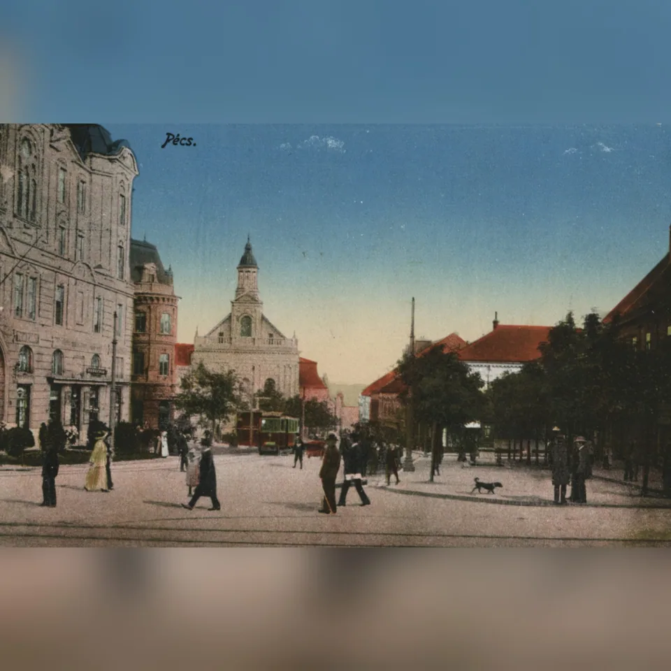 A pécsi Széchenyi tér az első világháború előtti években