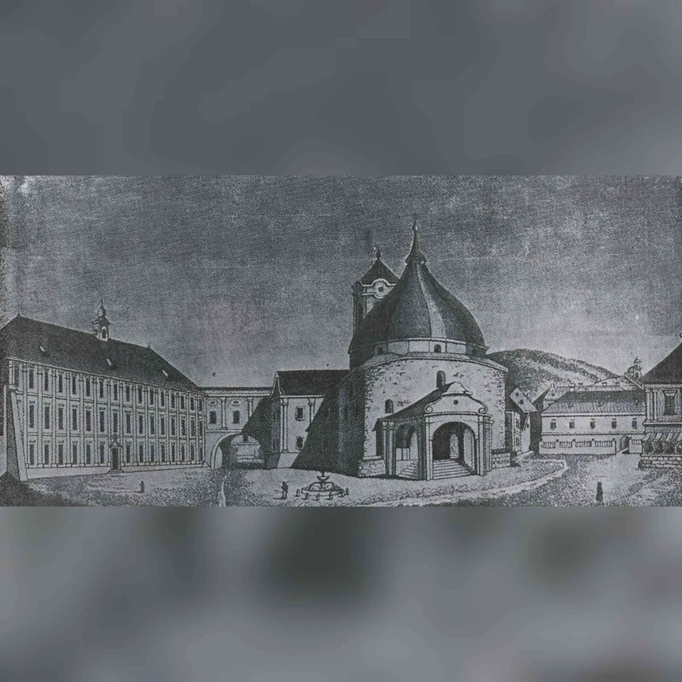 A pécsi Széchenyi tér egy 1840-es évekből származó grafikán